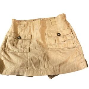 J Jill Linen Blend Skort Sz XS Pockets front and Back